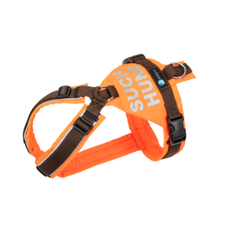 Search dog Harness M luminous orange/brown